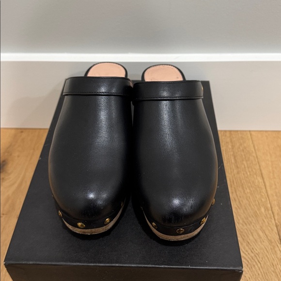 J. Crew convertible leather clogs Black. Sz 7 w box - Picture 3 of 10